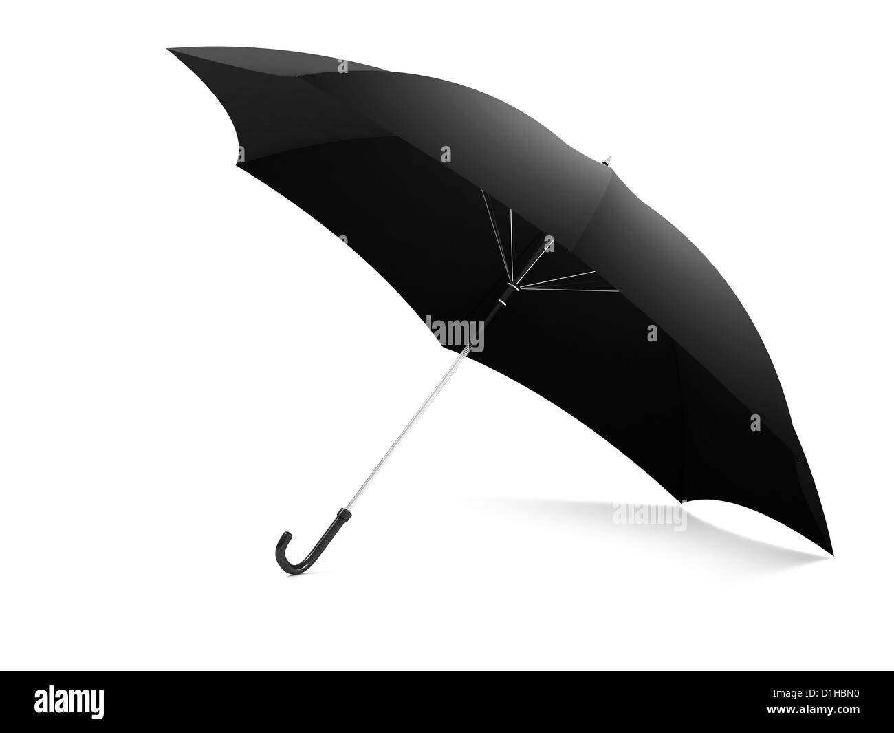black umbrella on white background Stock Photo Alamy