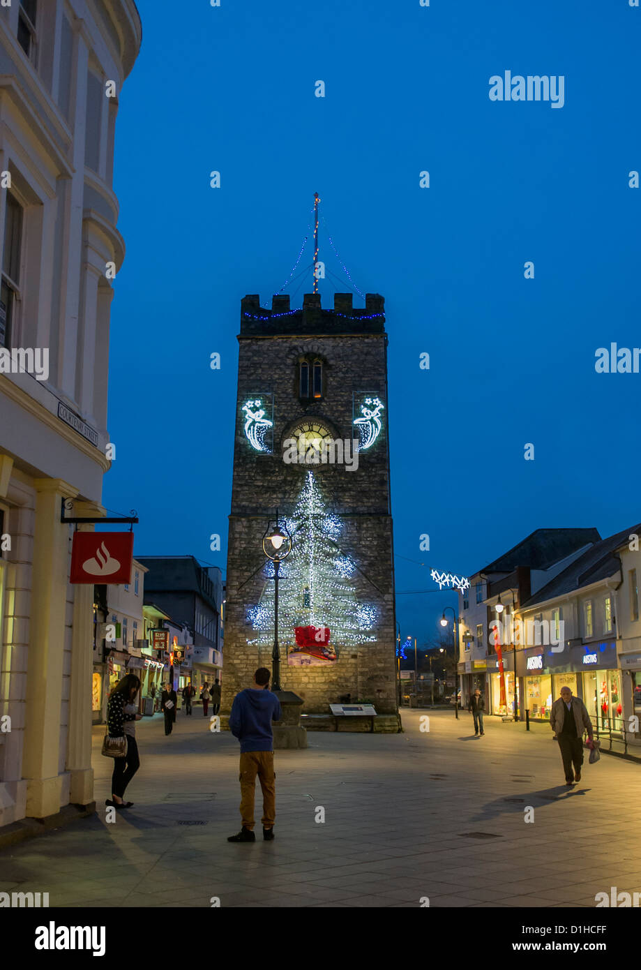 Newton Abbot Devon. December 21st 2012. The town centre of Newton Abbot