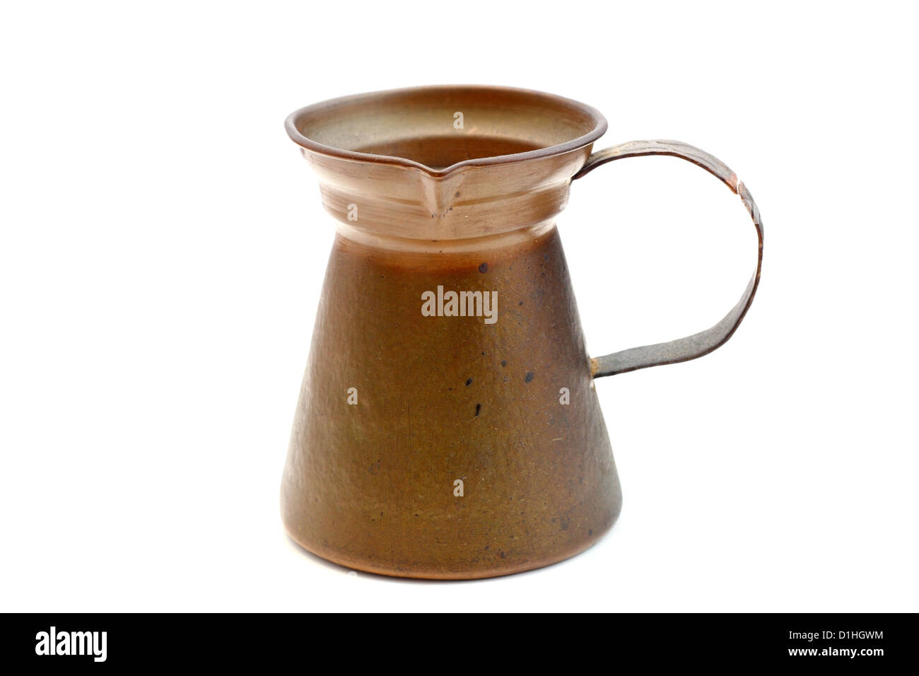 old rusty copper teapot isolated over white background Stock Photo Alamy