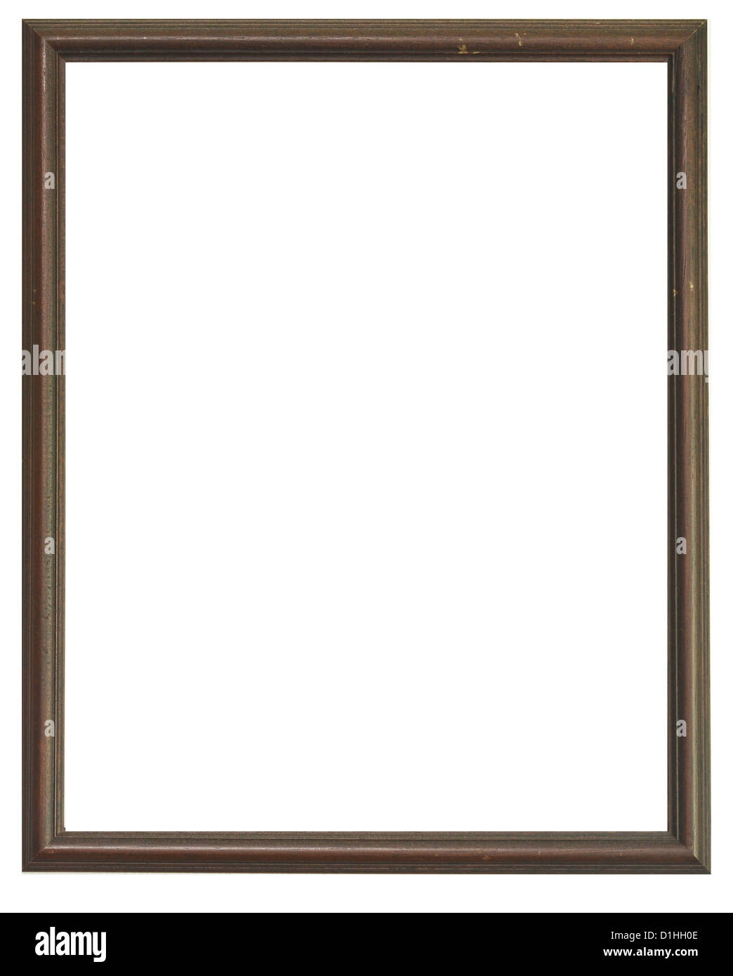 brown wooden frame isolated on white Stock Photo - Alamy