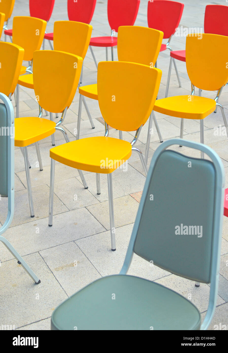 multicolored chairs Stock Photo