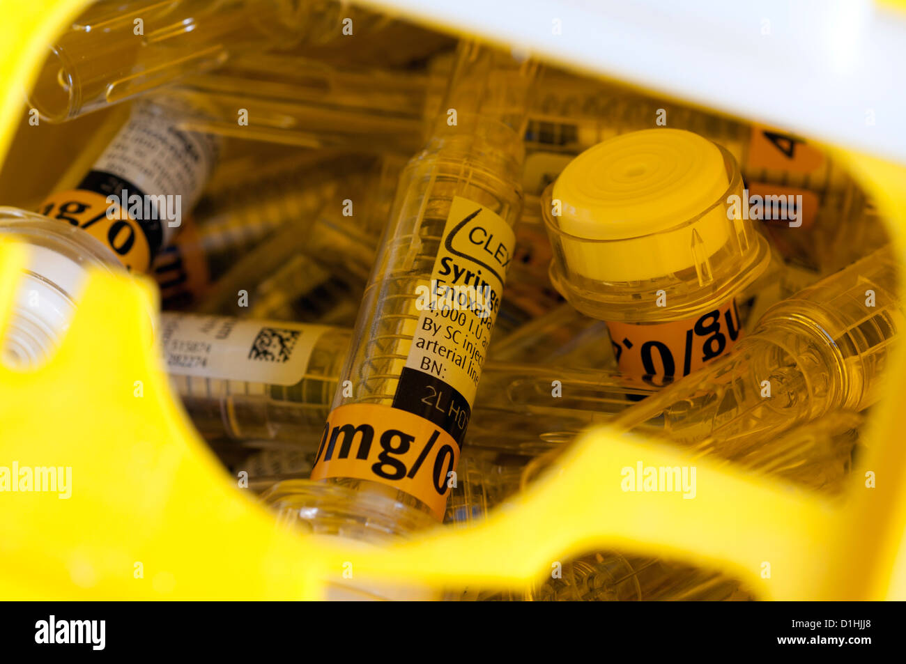 Sharps bucket Stock Photo