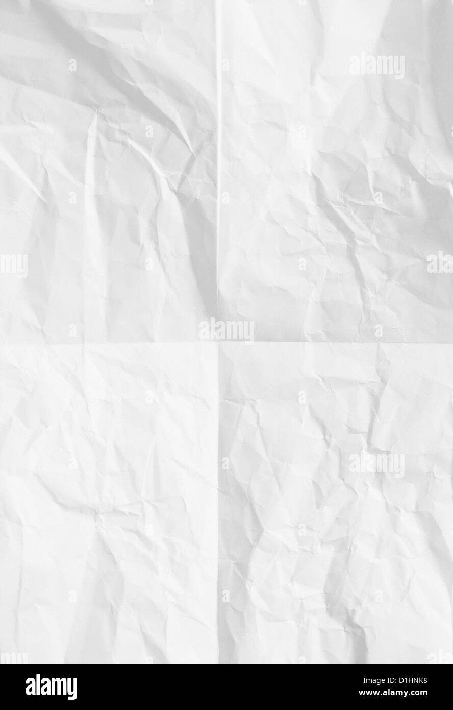 white sheet of paper folded and battered With texture Stock Photo Alamy
