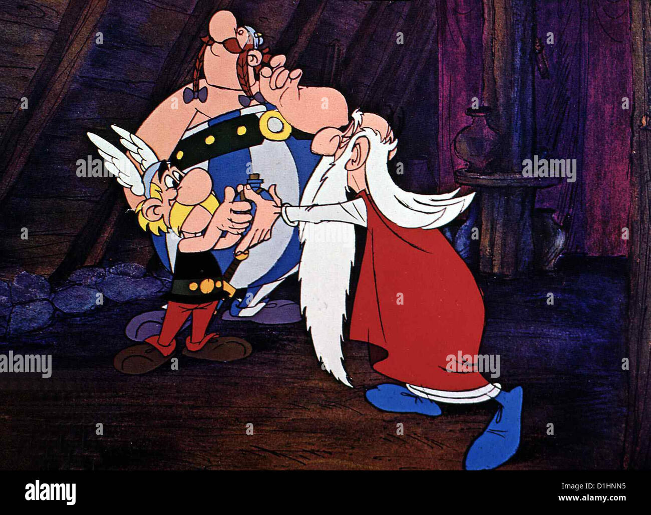 Asterix Erobert Rom  Asterix - Les Douze Travaux D'asterix  Asterix, Obelix, Miraculix Caesar hat Asterix und Obelix zwoelf Stock Photo