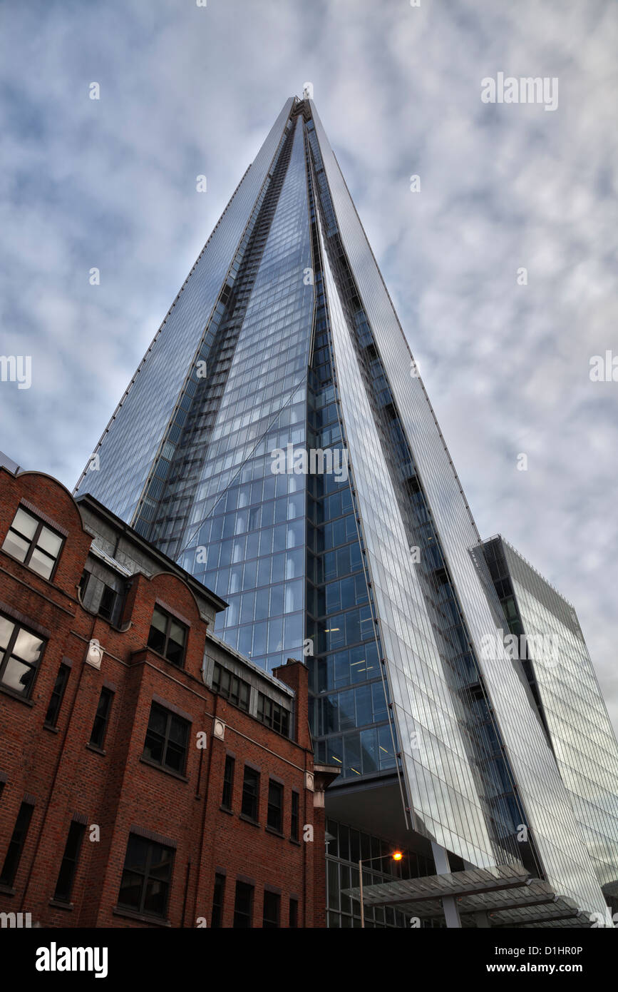 Shard building at London Bridge on the south bank of the River Thames in London. Architect is Renzo Piano Stock Photo