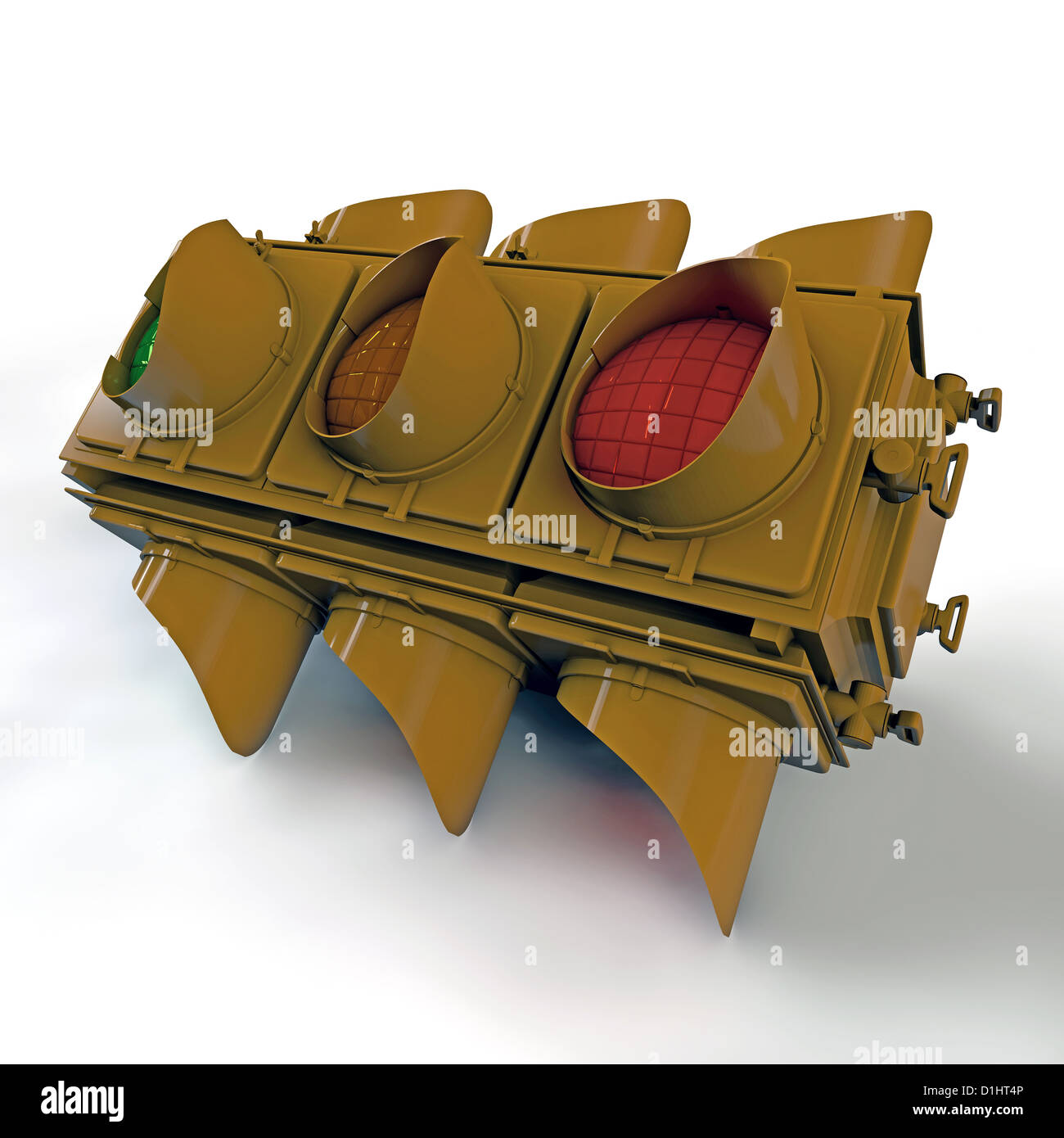 traffic light isolated on white background Stock Photo - Alamy