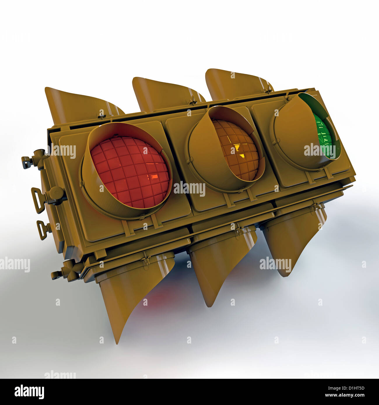 traffic light isolated on white background Stock Photo - Alamy