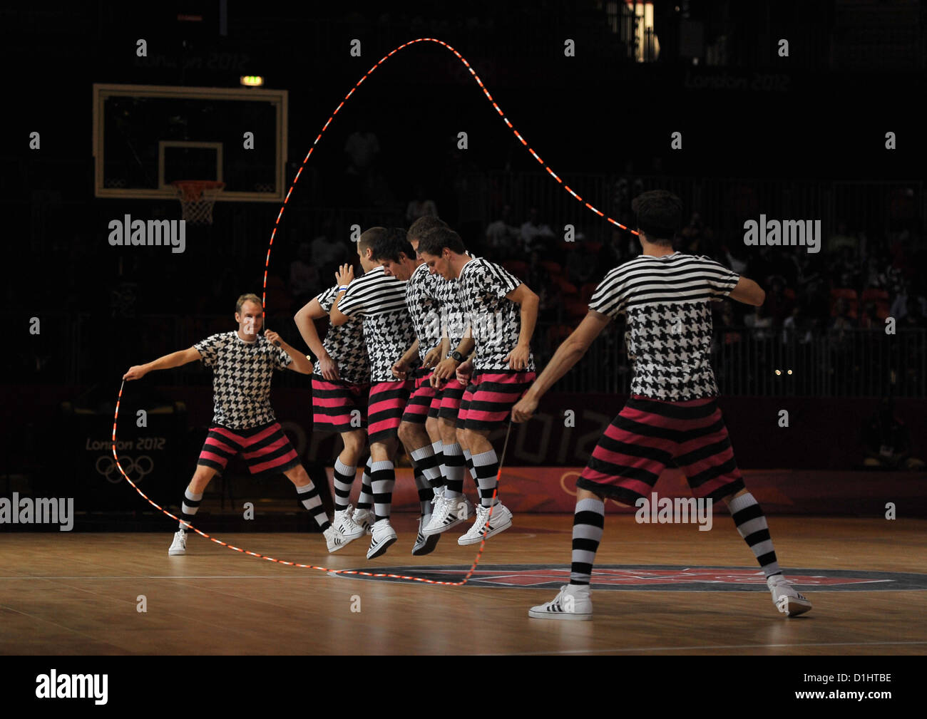 Entertainment is provided throughout the game. USA Vs TUR Womens Basketball Stock Photo