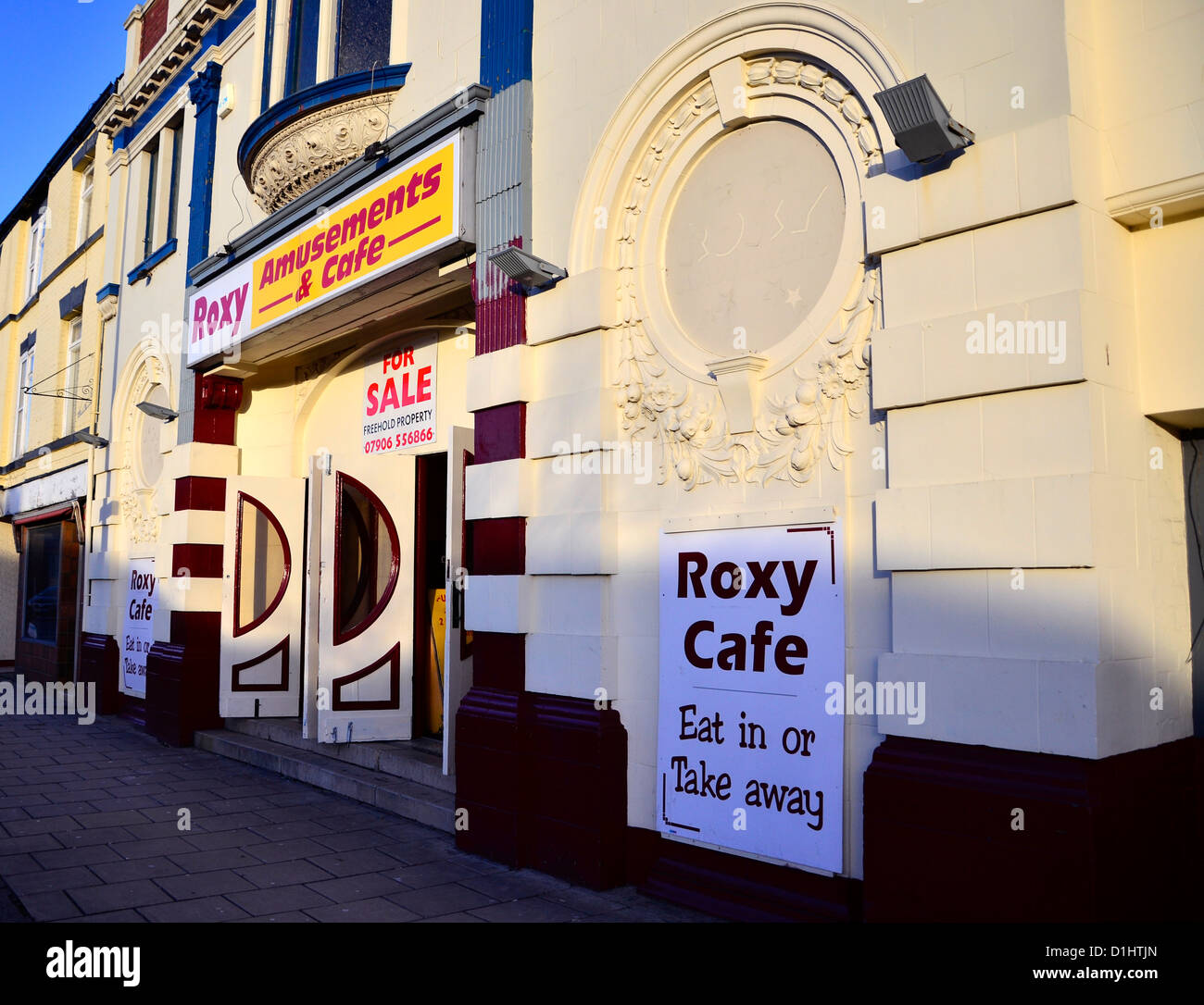 Roxy Bridlington, former cinema converted to Amusement arcade and cafe Stock Photo