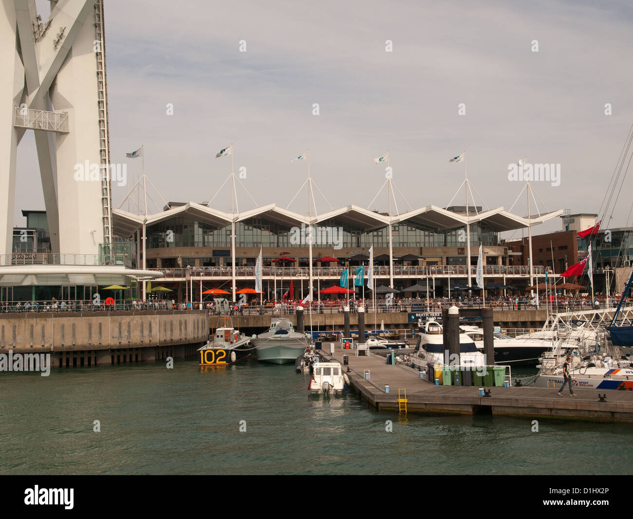 Gunwharf Quay shopping centre Portsmouth Harbour Hampshire England UK
