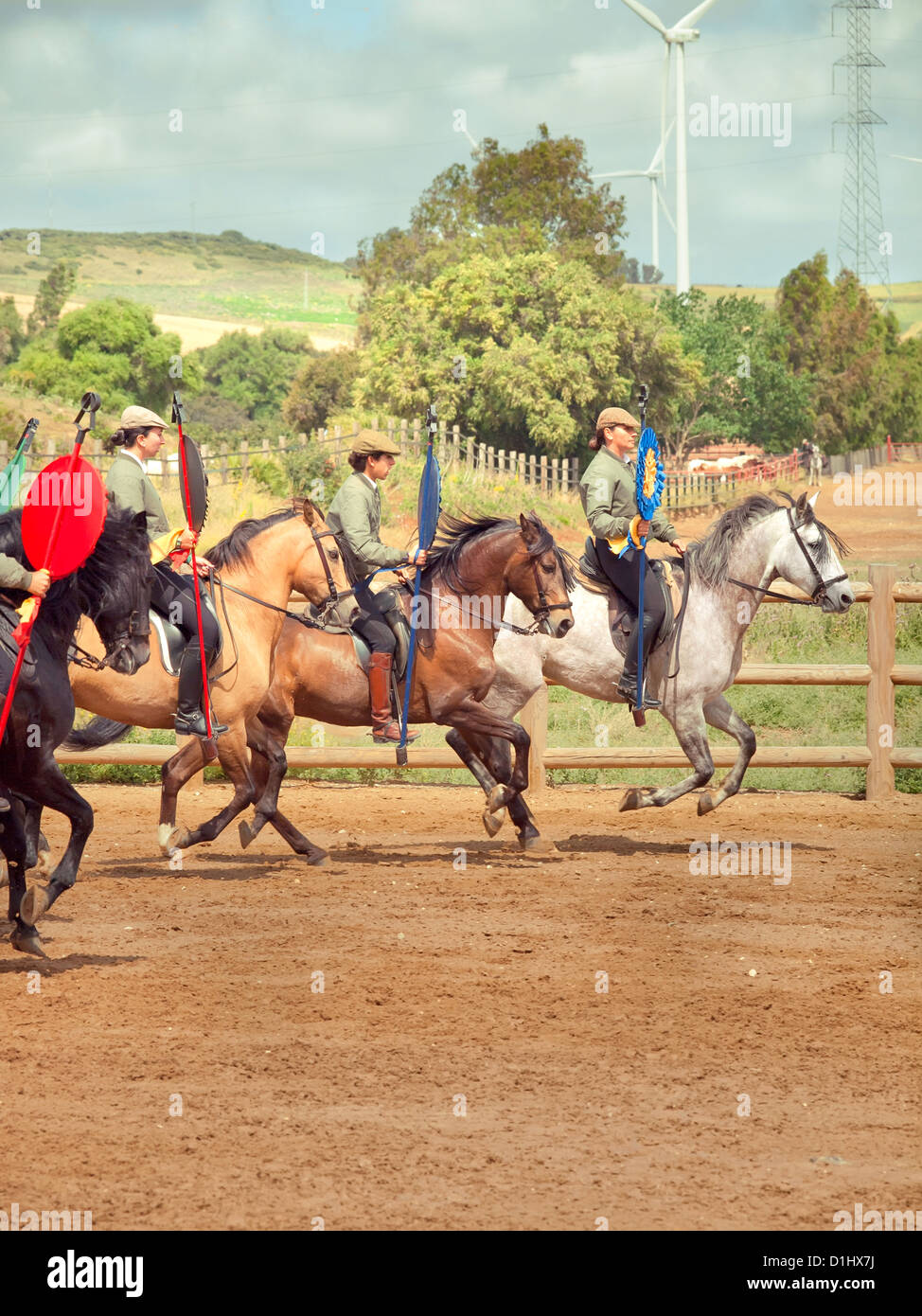 spanish rural show with horse Stock Photo