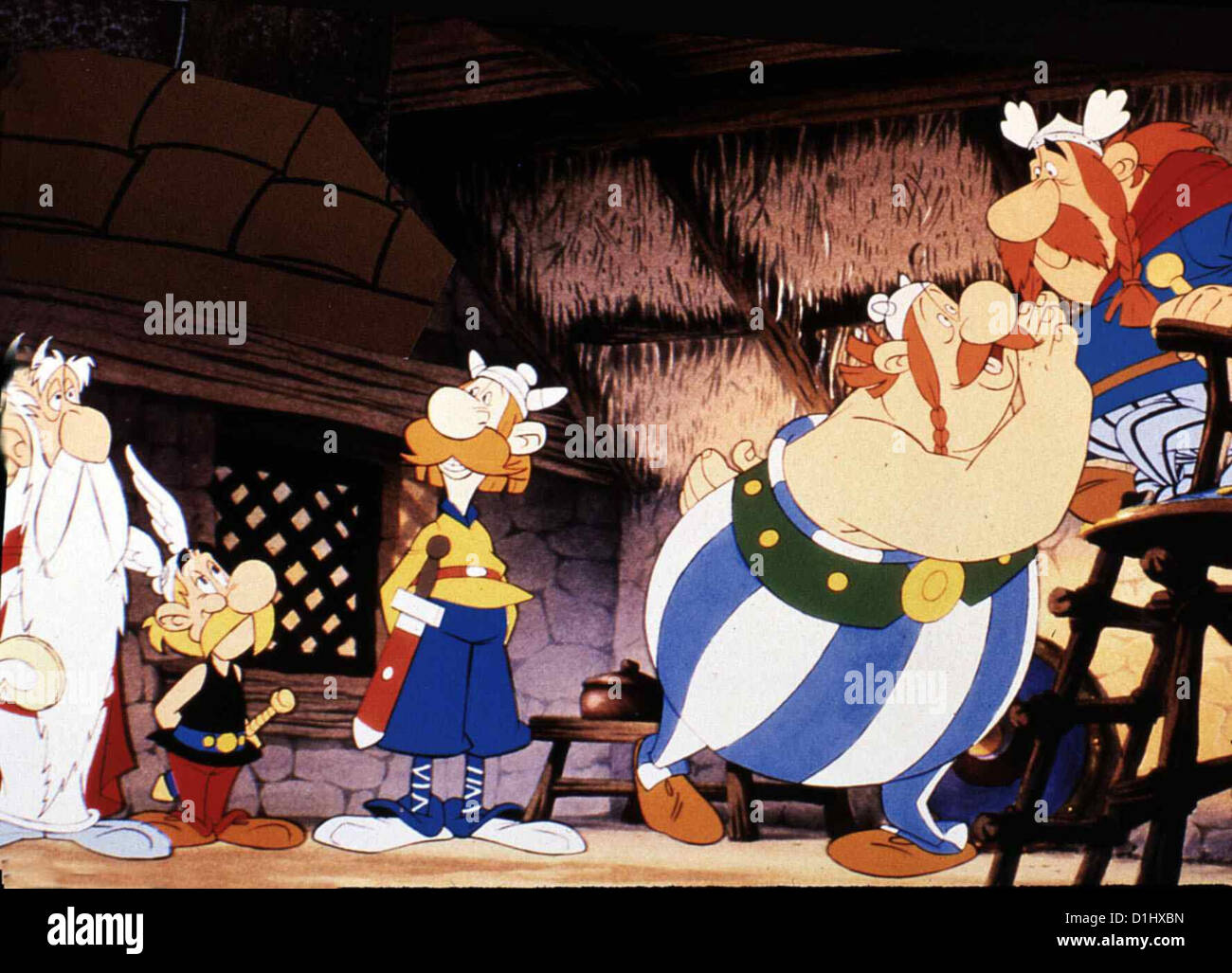 Asterix Bei Den Briten  Asterix Chez Les Bretons  Mit Hilfe des Zaubertranks koennen die Bewohner von Cantium die Roemer Stock Photo