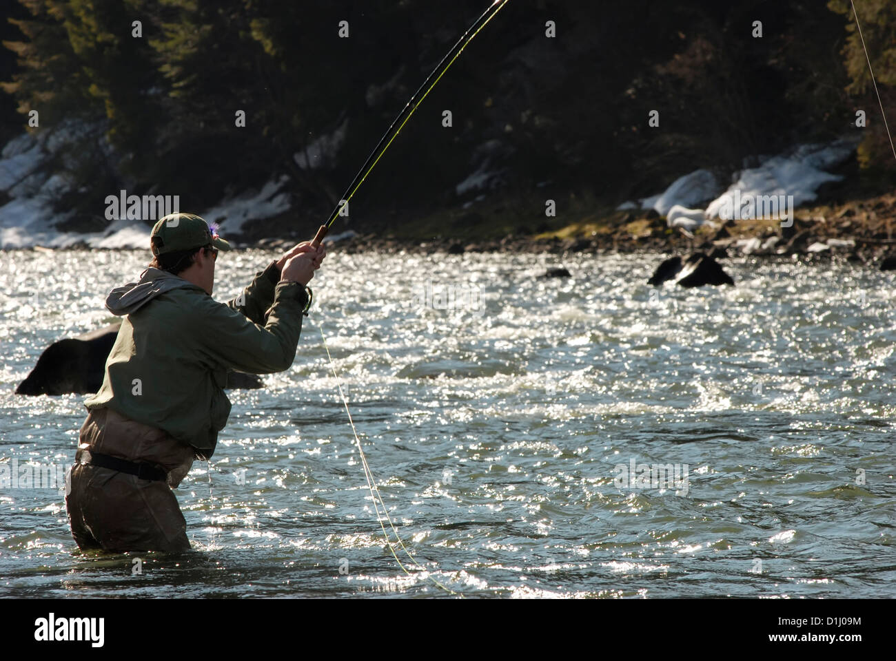 Fly fishing for steelhead trout on Oregon's Grande Ronde River in