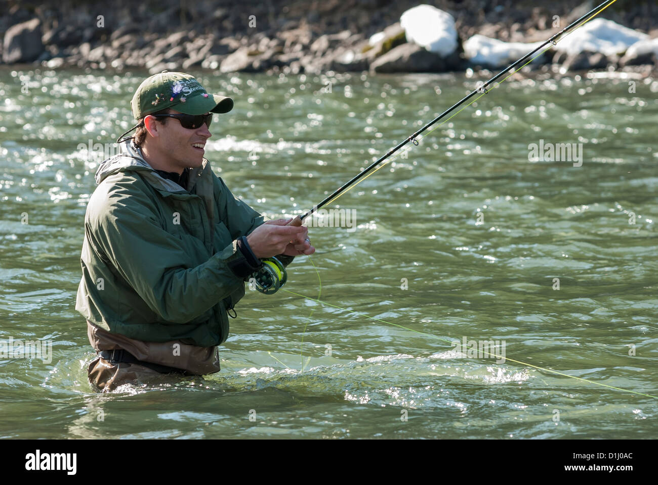 Fly fishing for steelhead trout on Oregon's Grande Ronde River in
