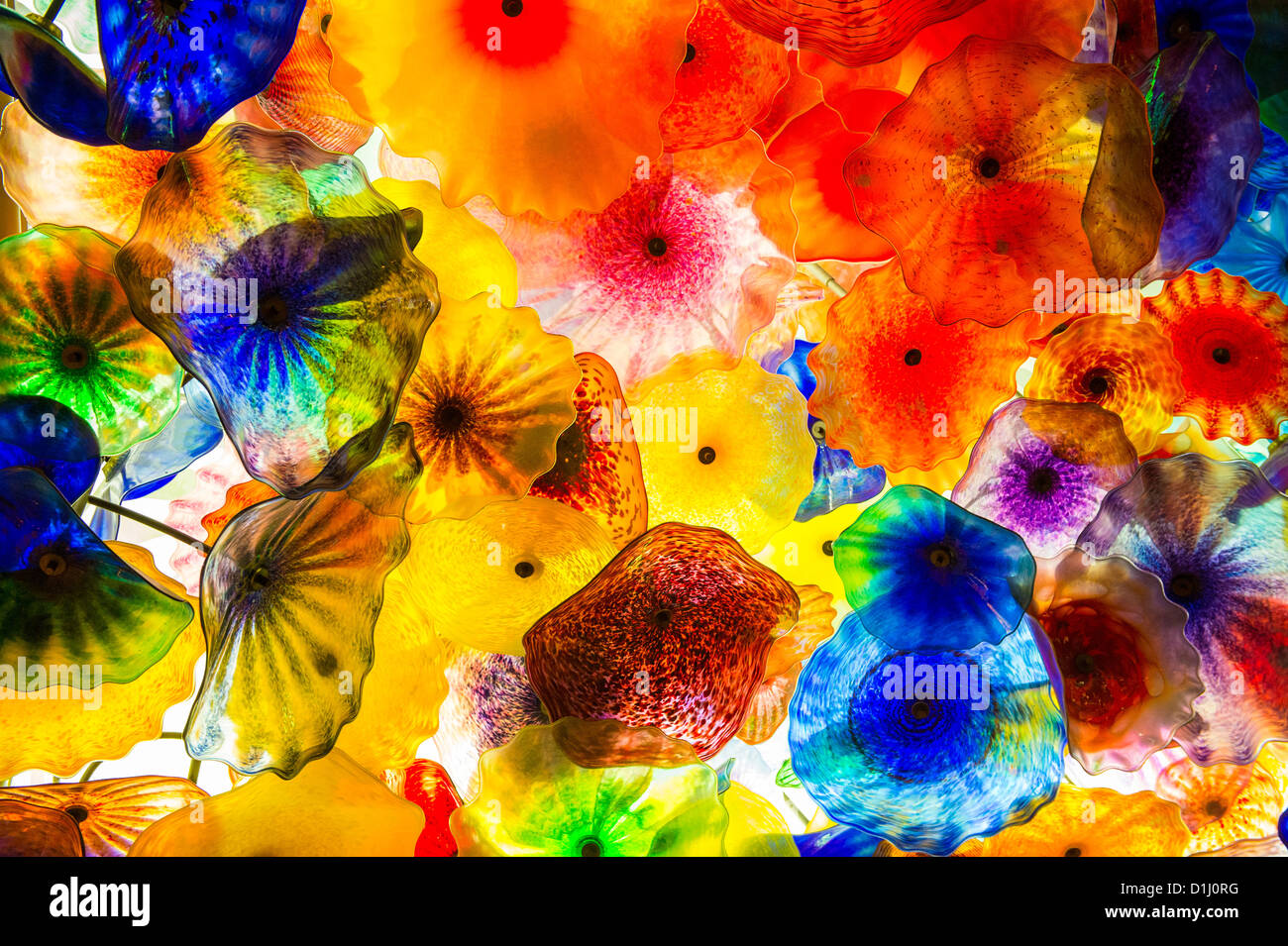 The Hand Blown Glass Flower Ceiling at the Bellagio Hotel Stock Photo Alamy