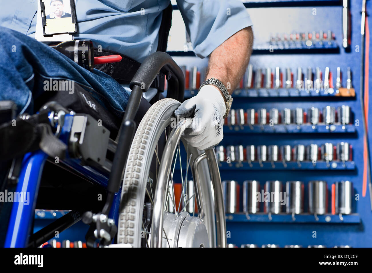 Engineer in wheelchair Stock Photo Alamy