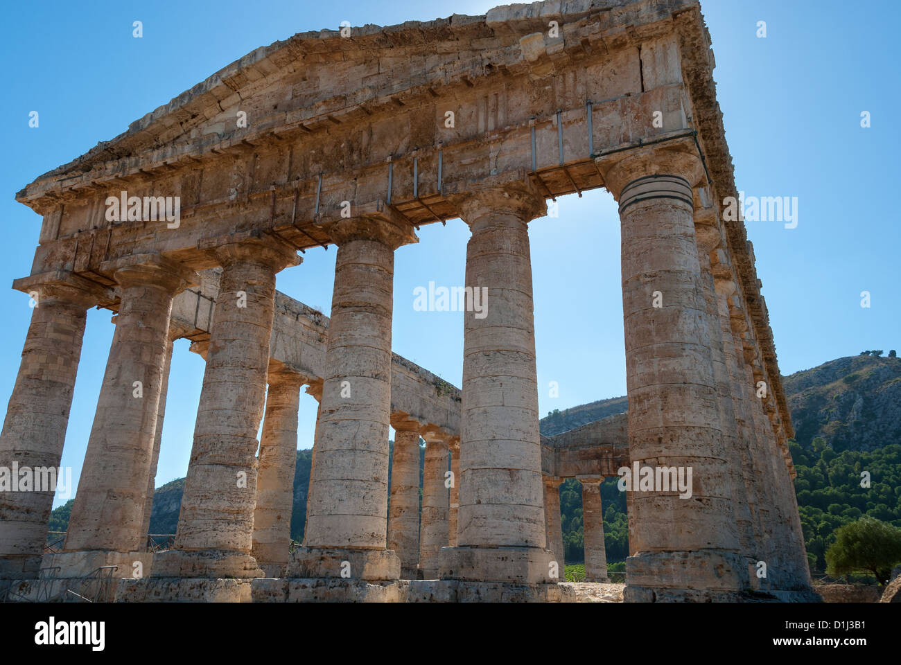 ancient temple of Segesta in Sicily Stock Photo - Alamy