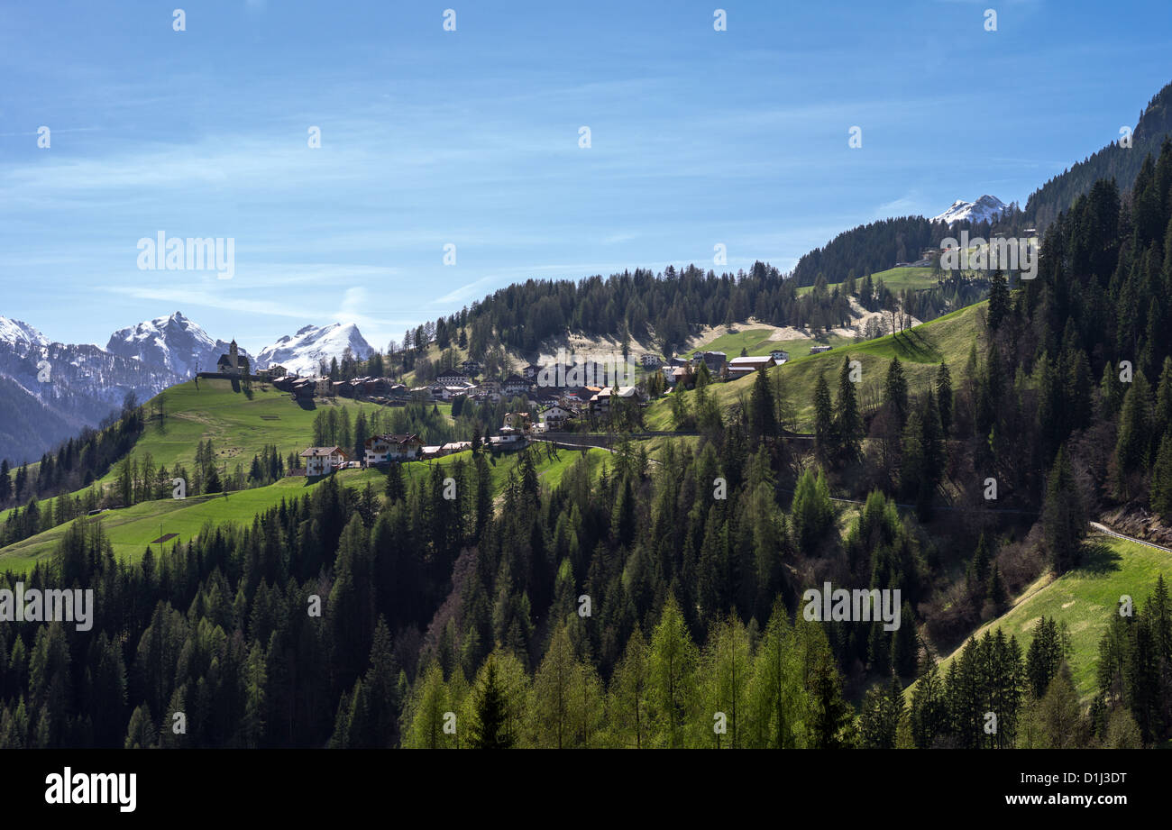 Italy, Dolomites, Veneto, view on the valley from Selva Di Cadore Stock Photo