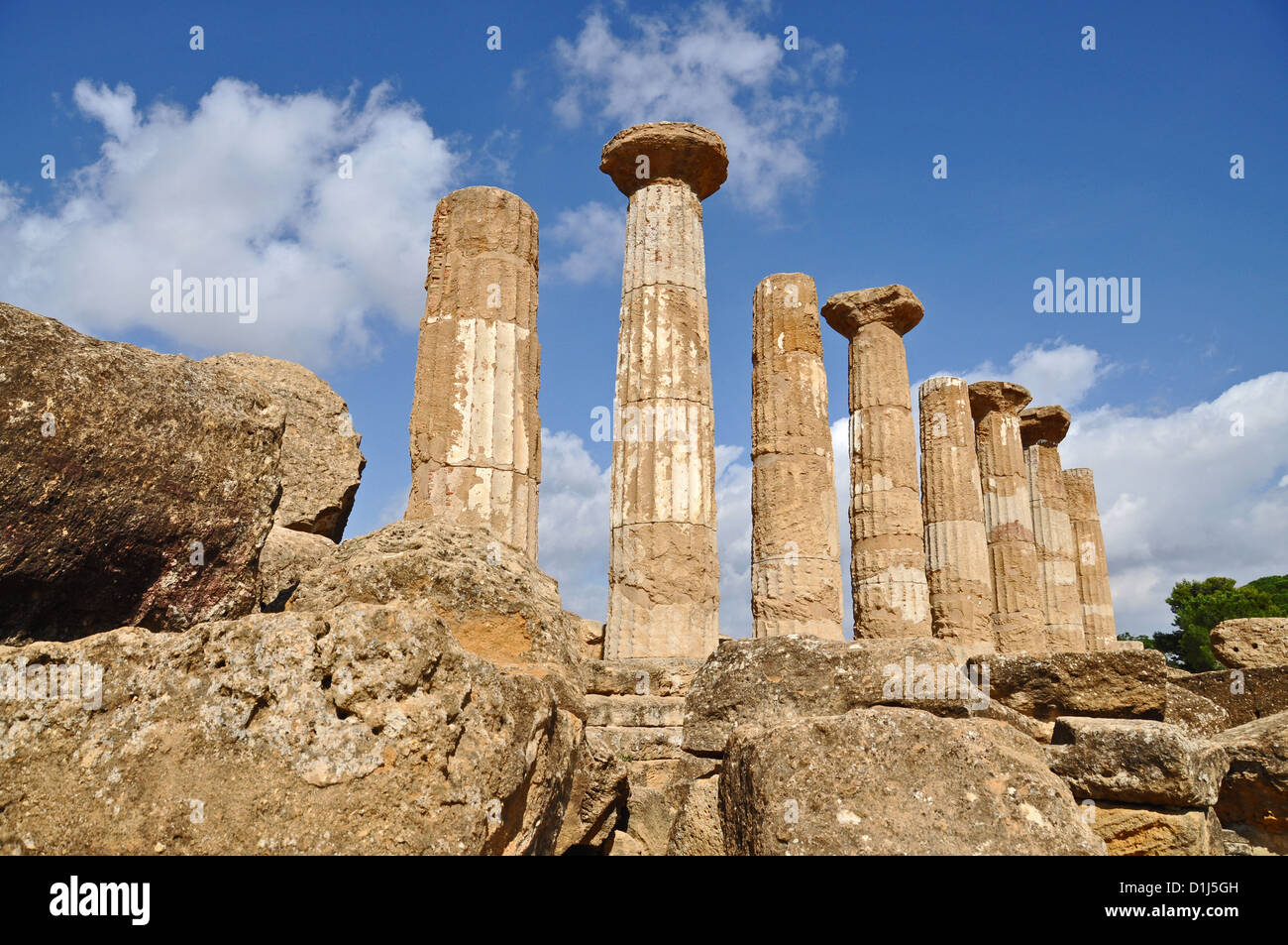 La Valle dei templi,  an archaeological site in Agrigento, Sicily Stock Photo