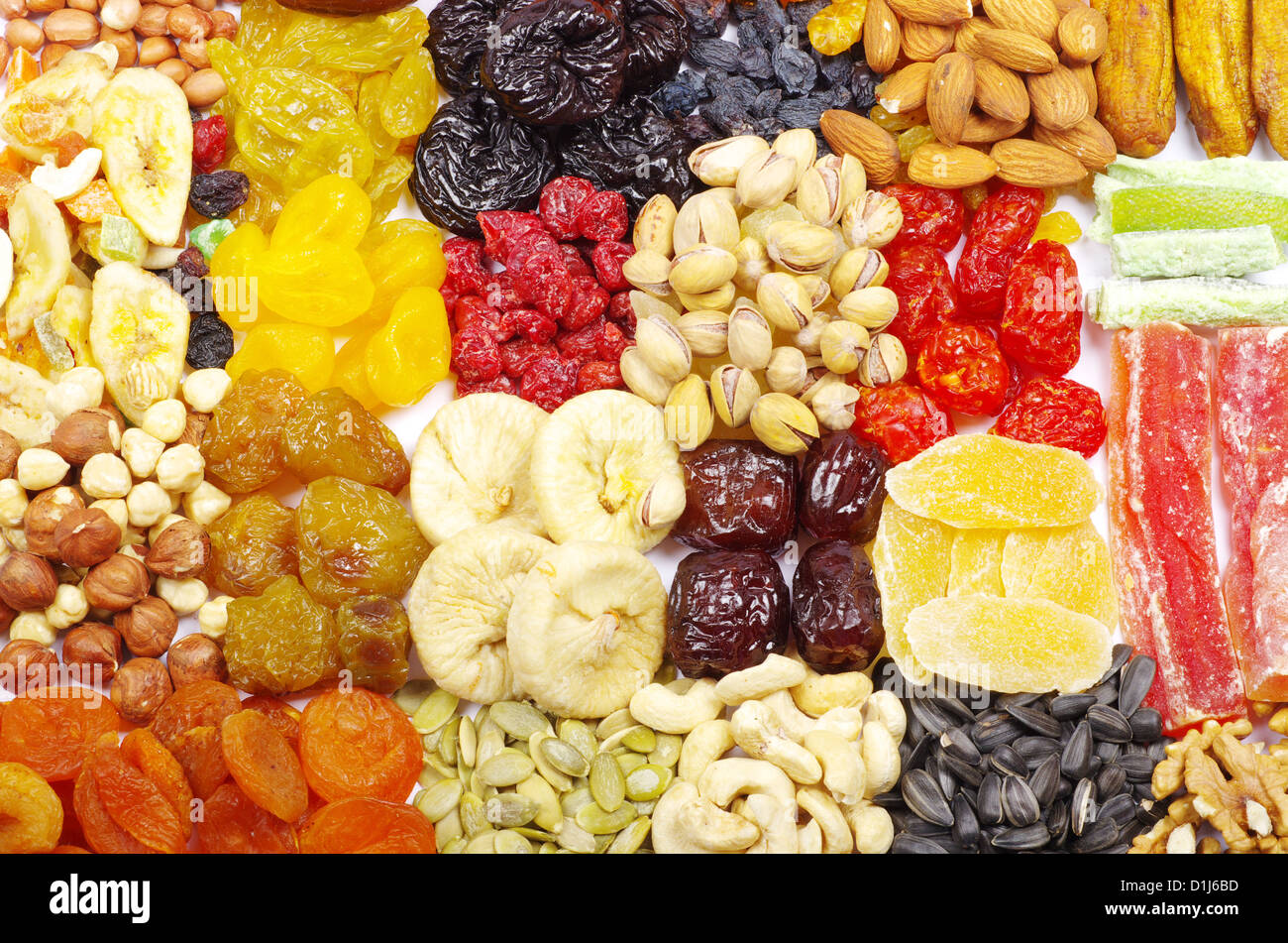 Background made of assorted dried fruits Stock Photo Alamy