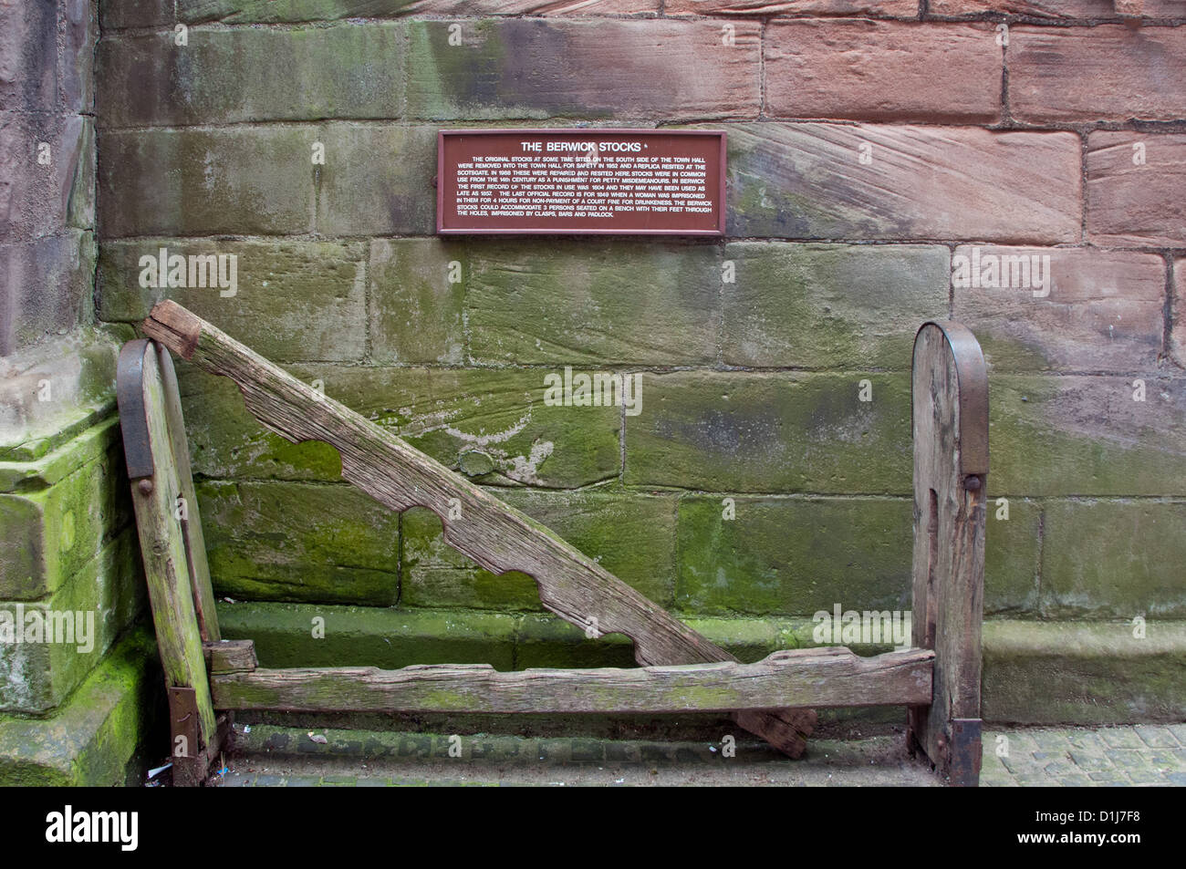 Stocks used for punishment Stock Photo Alamy