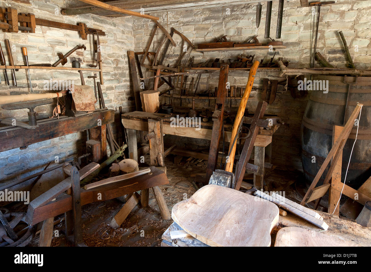 Woodworkers Workshop Stock Photo