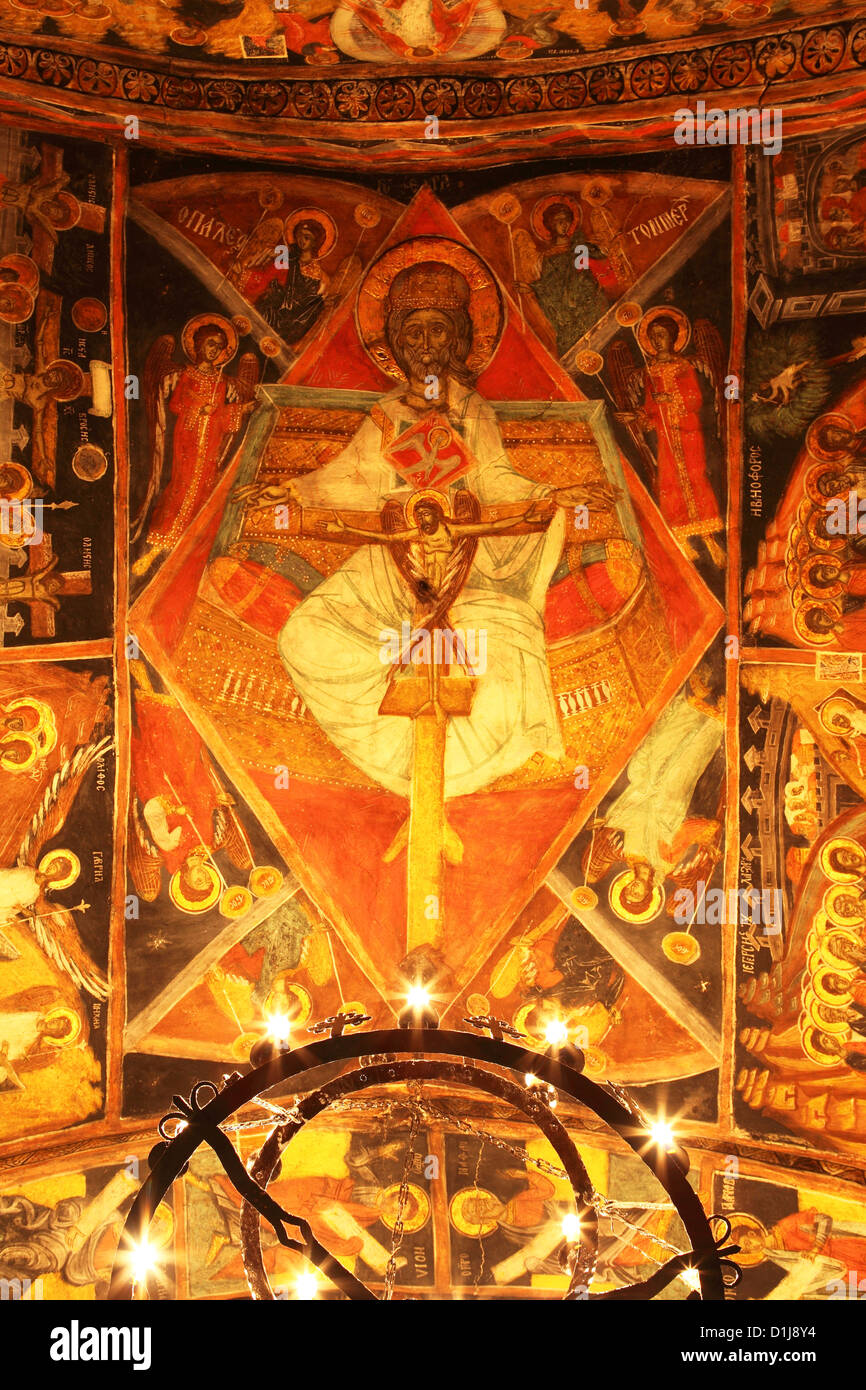 Nativity Church ceiling, Arbanassi, near Veliko Tarnovo, Bulgaria. Stock Photo