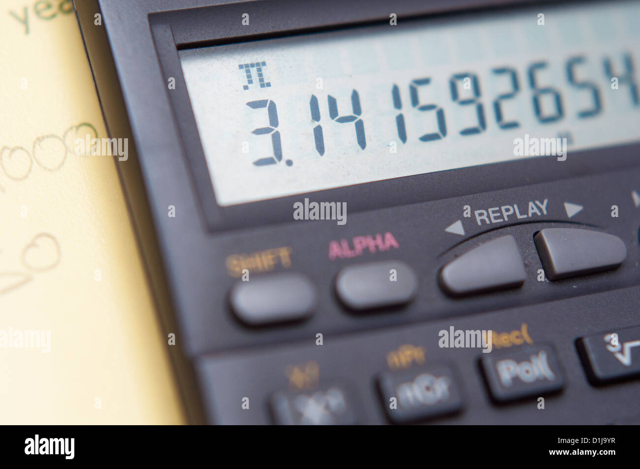 pi symbol and number displayed on a calculator Stock Photo - Alamy