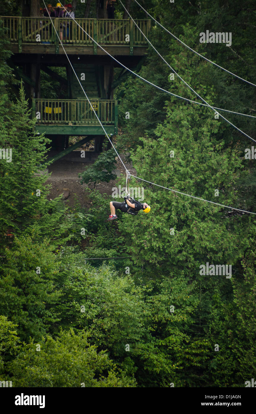 Zipline to the falls hires stock photography and images Alamy