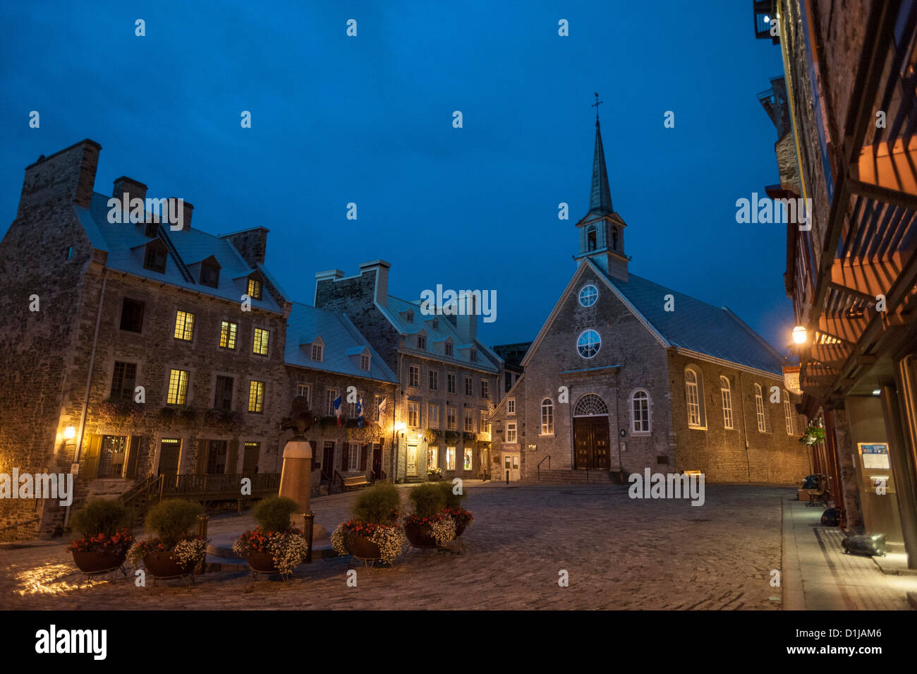 Notre Dame des Victoires, Quebec City, province of Quebec, Canada Stock