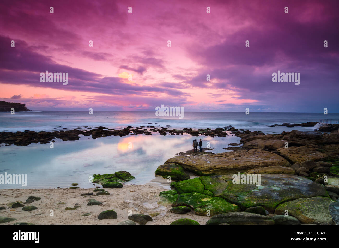 Coastal Landscape at Bronte Beach, NSW, Australia Stock Photo