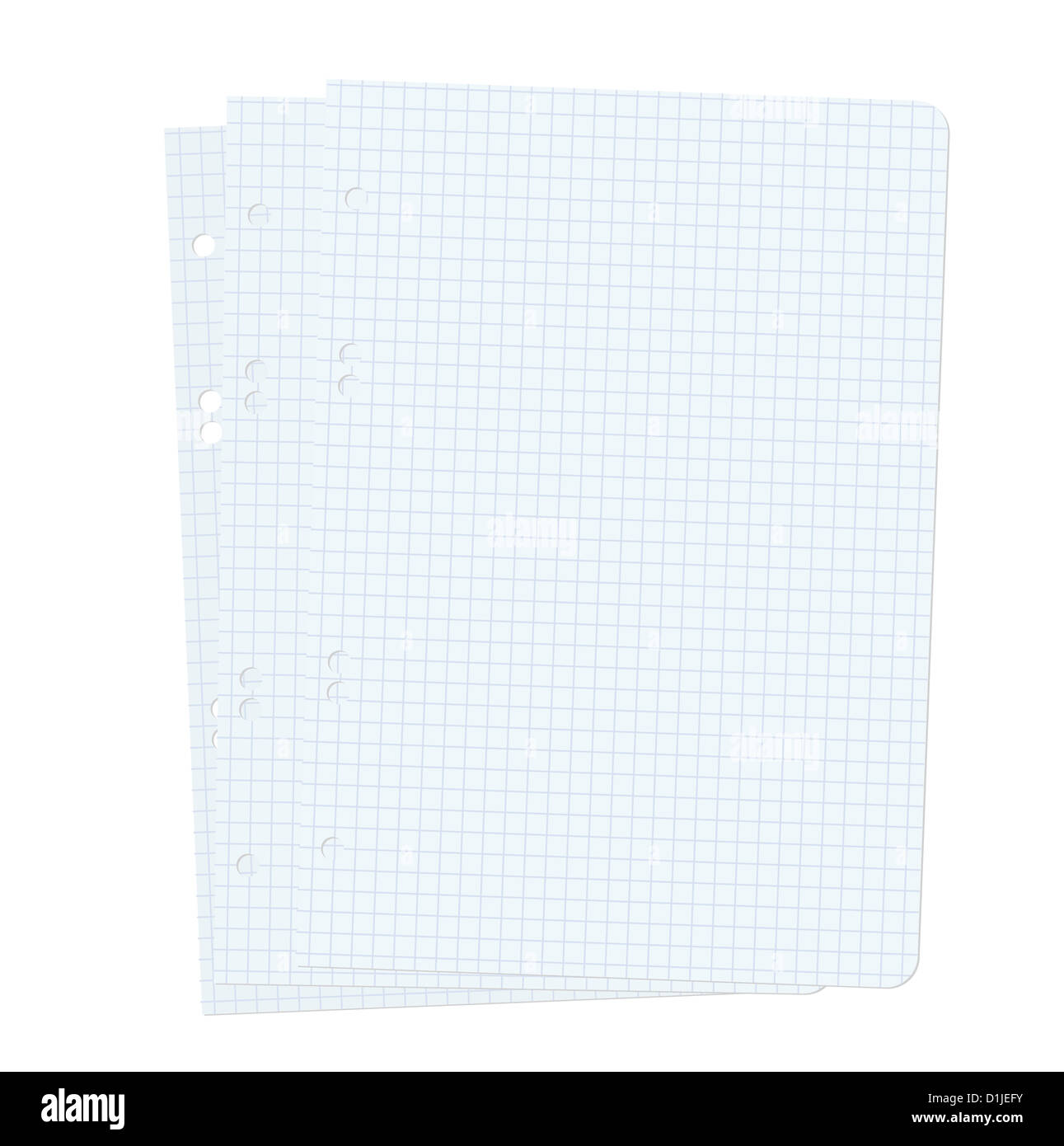 Three blank sheets of paper sheet stock photo alamy