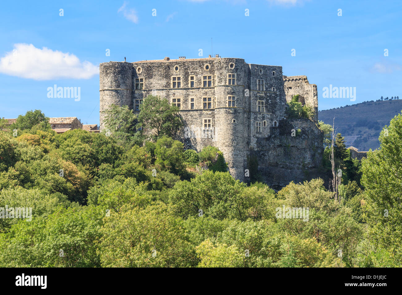 Castle Alba-la-Romaine, Rhone-Alpes, France Stock Photo