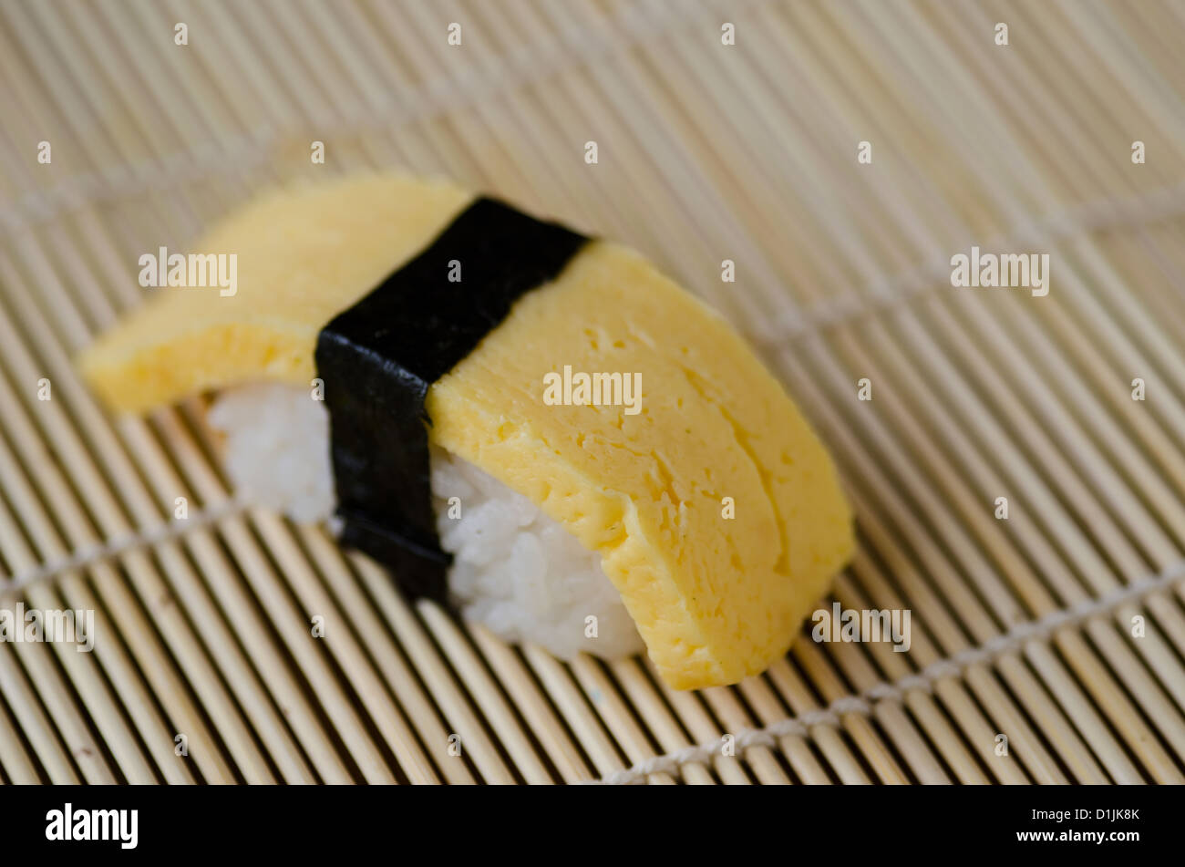 Japanese Cuisine Sushi Set With Egg Tamagoyaki Nigirizu Stock Photo Alamy