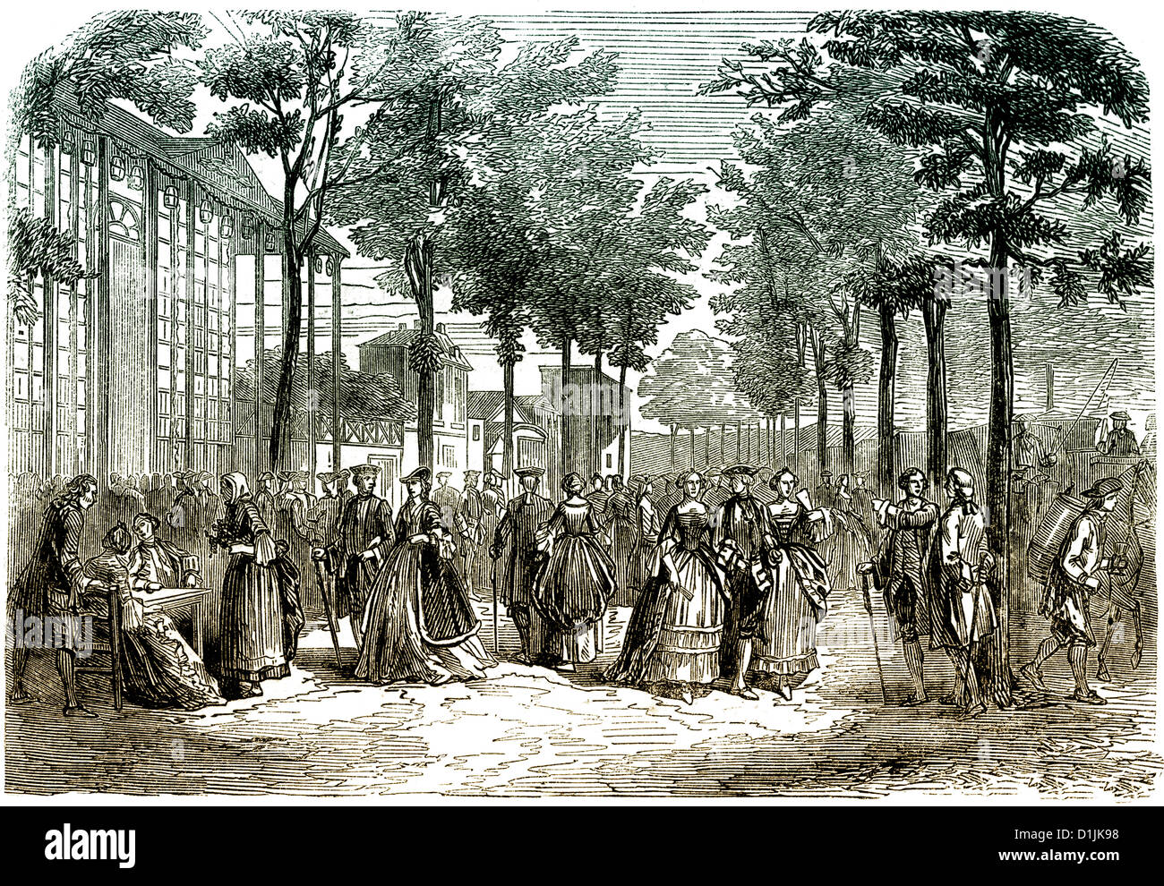 Who Invented Strollers scene from the history of France, strollers, a boulevard in Paris in ...