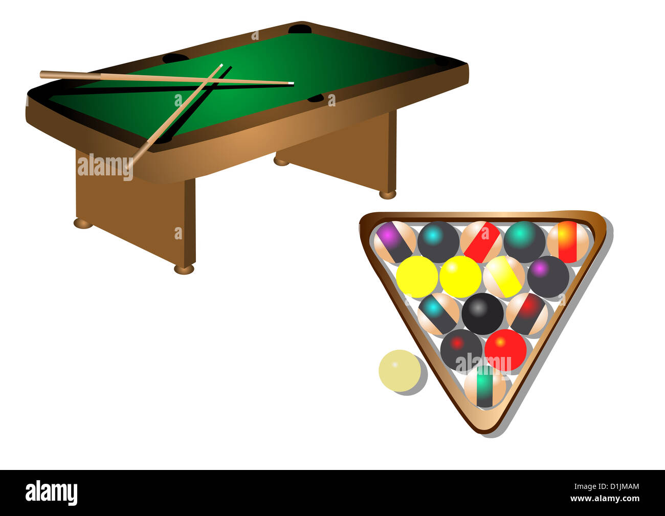 billiards table and billiards ball Stock Photo Alamy