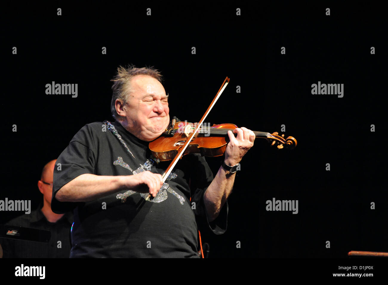 Polish jazz violinist Michal Urbaniak on stage in Warsaw, Poland Stock