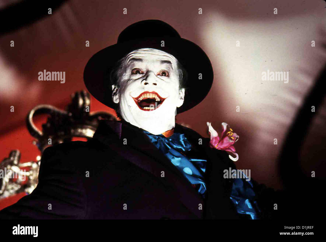 Batman  Batman  Jack Nicholson Joker (Jack Nicholson) will die Stadt Gotham City in seine Gewalt bringen. *** Local Caption *** Stock Photo