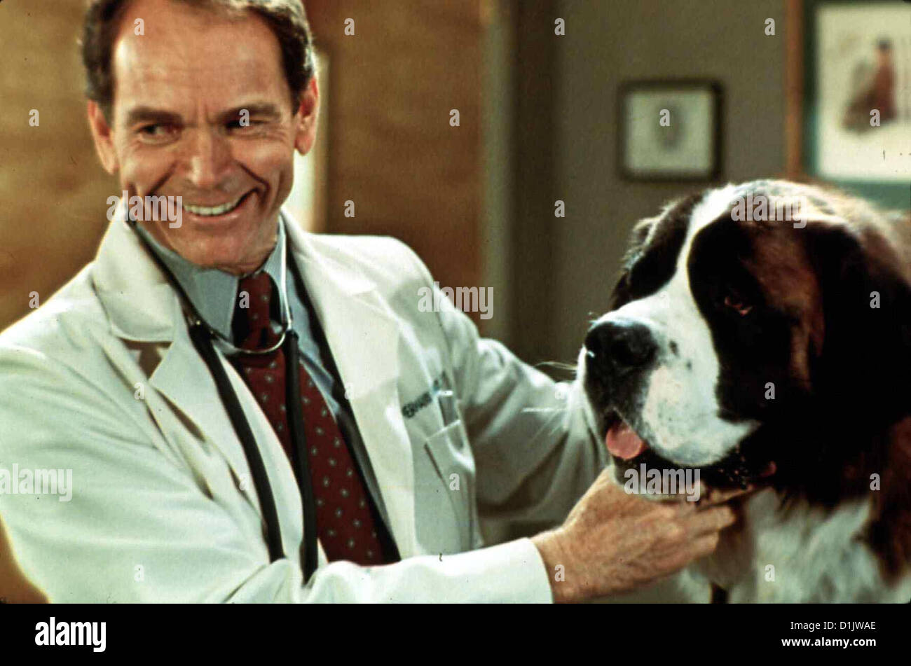 Ein Hund Namens Beethoven Beethoven Dean Jones Doch der gemeine Tierarzt  Dr. Herman Varnick (Dean Jones) hat mit Beethoven Stock Photo - Alamy