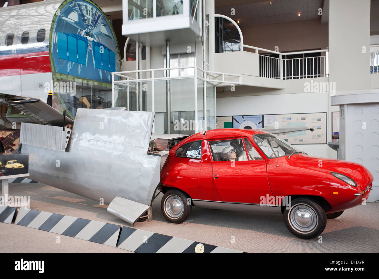 Aerocar (1956). Designed by Moulton Taylor. Museum of Flight. Seattle. USA Stock Photo