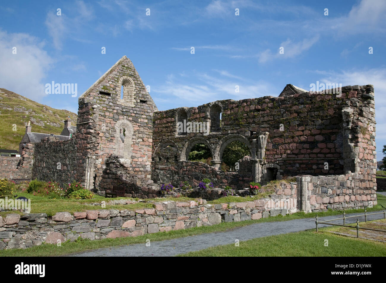 Ruin sof the Nunnery on the Isle of Iona, Scotland, UK Stock Photo