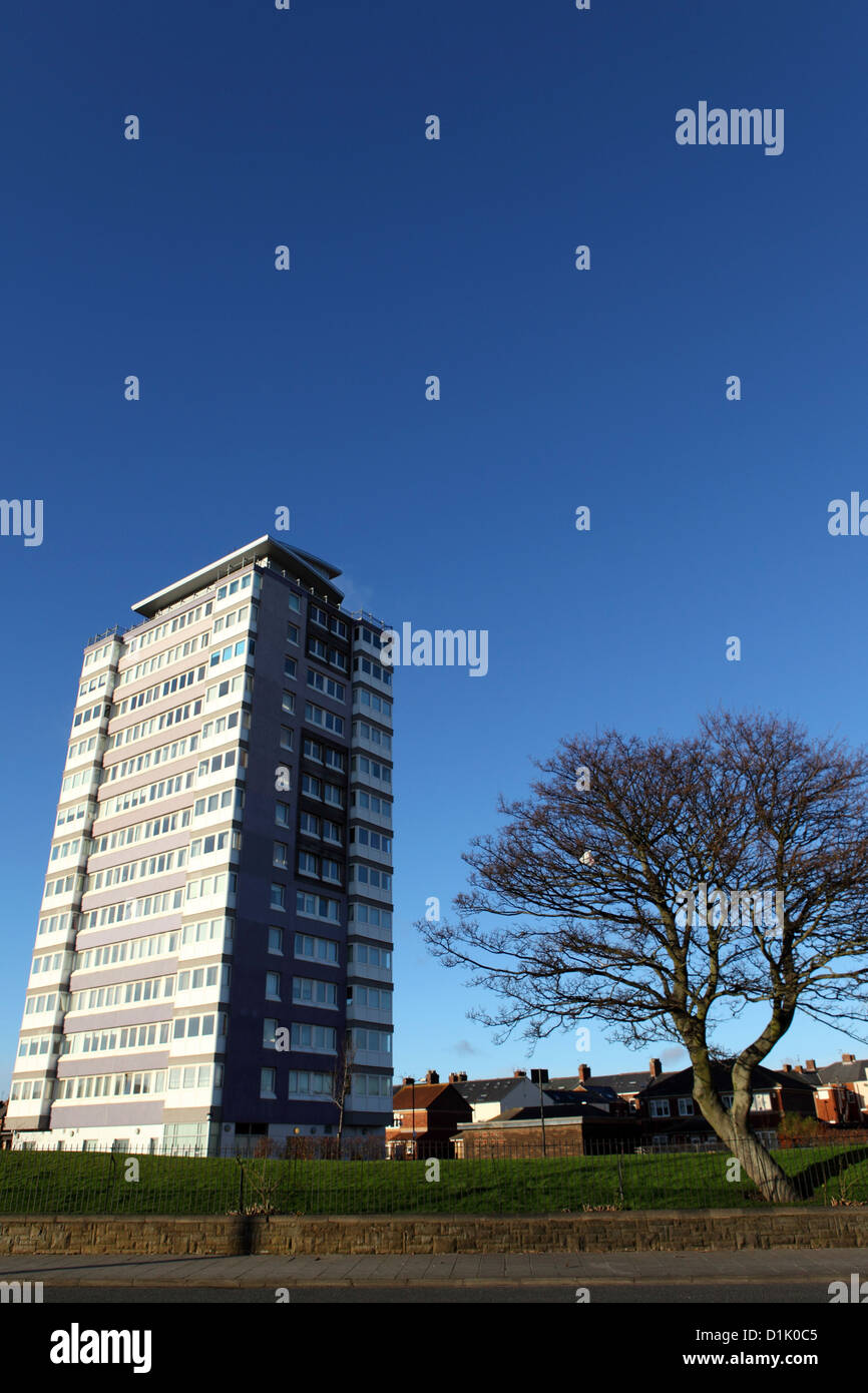 A highrise block of flats in Sunderland, England Stock Photo Alamy