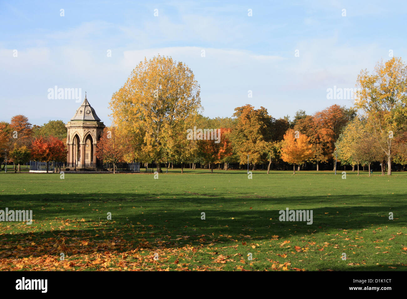 Victoria Park, east London during autumn Stock Photo