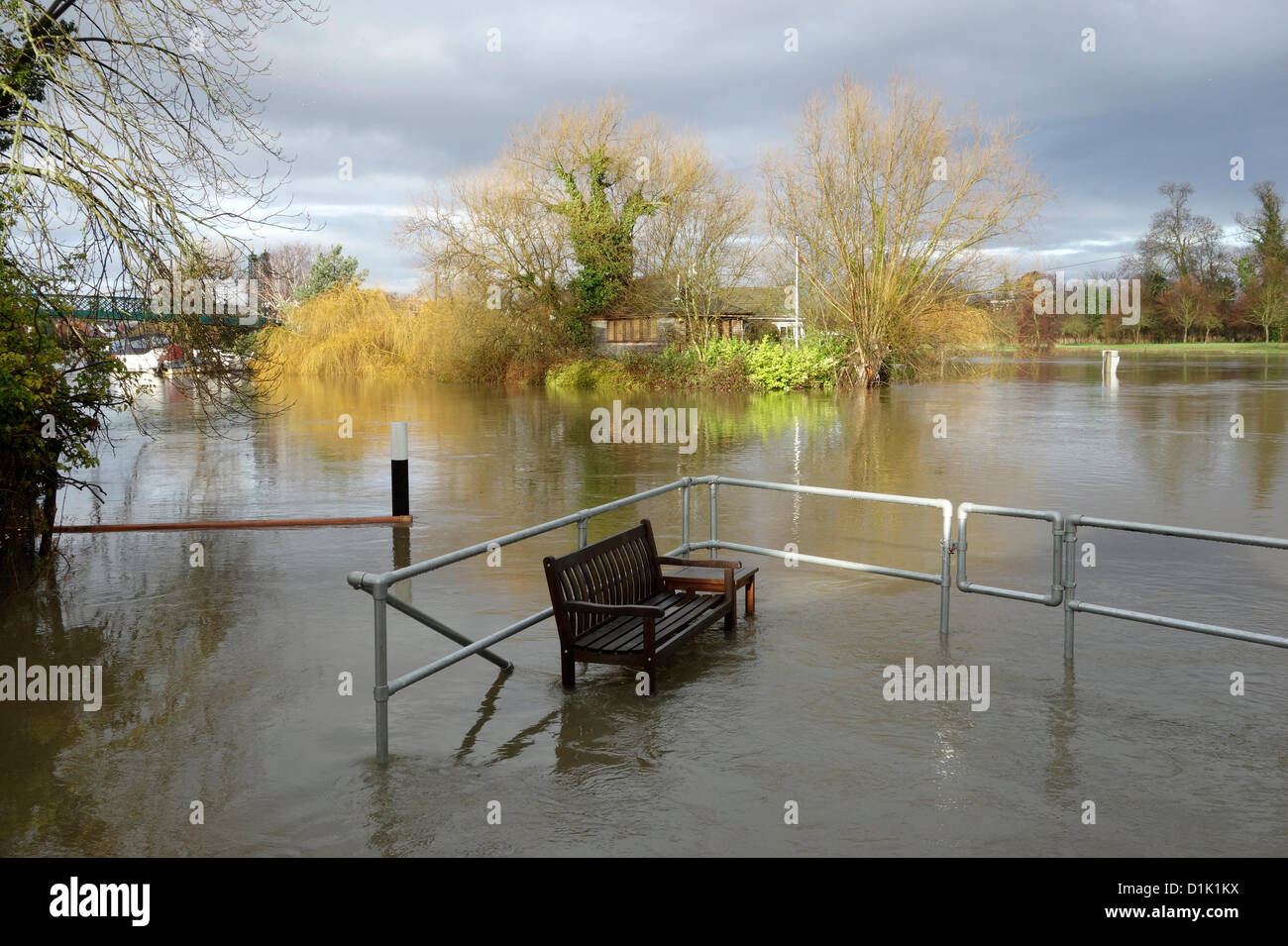 Thames Ditton, UK. 25th Dec, 2012. River Thames flooding at Thames