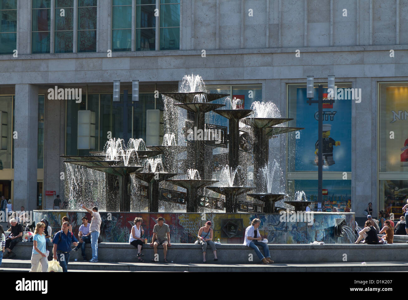 The Fountain of  Friendship between Nations on Alexanderplatz in Berlin, Germany Stock Photo