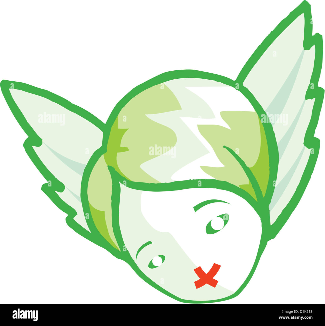 Angel face with wings Stock Photo Alamy