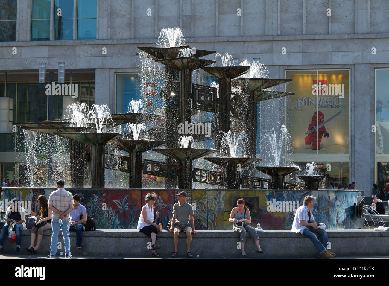 The Fountain of  Friendship between Nations on Alexanderplatz in Berlin, Germany Stock Photo