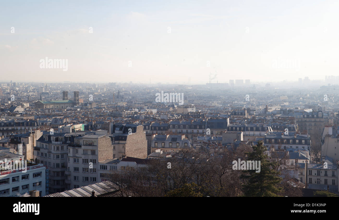 Paris Panoramic view Stock Photo