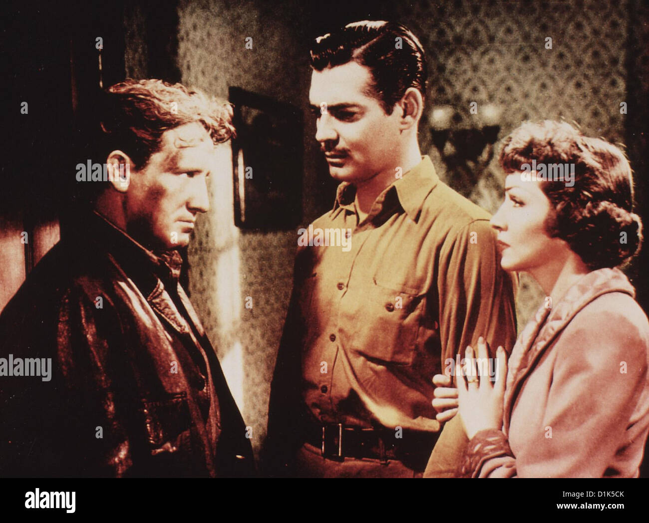 Der Draufgaenger  Boom Town  Spencer Tracy, Clark Gable, Claudette Colbert Big John McMasters (Clark Gable, m) und Square John Stock Photo