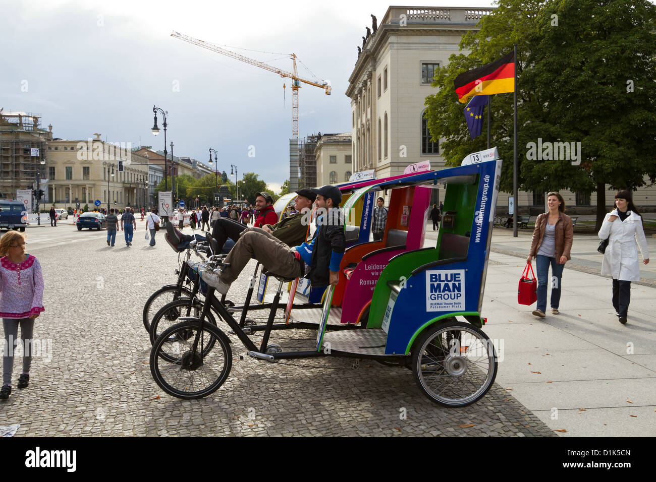 Cyclo Taxi Boulevard Unter den Linden in Berlin, Germany Stock Photo